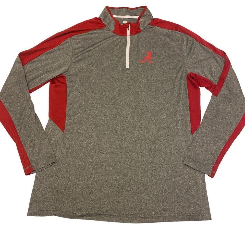 Colosseum University of Alabama Stretch 1/4 Zip Long Sleeve Pullover Sz XL‎